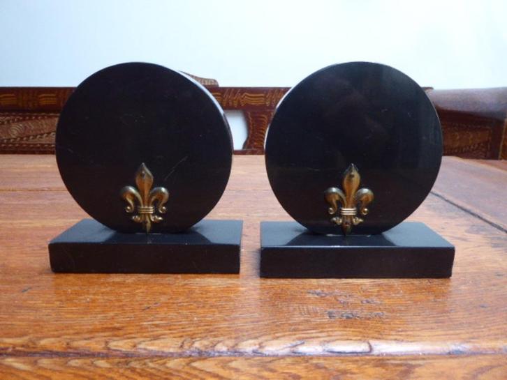 2 art deco marmeren boekensteunen, Antiek en Kunst, Antiek | Woonaccessoires, Ophalen of Verzenden