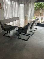 Eetkamerstoelen + bankje, Ophalen of Verzenden