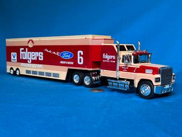 Ford 9000 & lange NASCAR trailer Folgers! Nieuw&doos!KIJK! beschikbaar voor biedingen