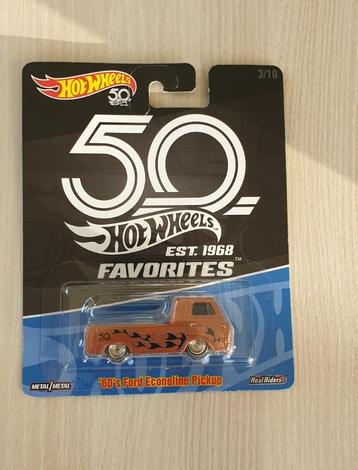 Hot Wheels 60's Ford Econoline Pickup 50th Real Rider beschikbaar voor biedingen