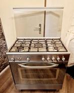 Bestron RVS 80cm Gasfornuis met Elektrische Oven!, Witgoed en Apparatuur, Fornuizen, Zo goed als nieuw, Gas, Vrijstaand, 4 kookzones