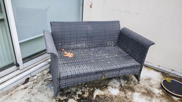 2persoons buitenbankje. evt met kussens, Tuin en Terras, Tuinbanken, Gebruikt, Hout, Ophalen
