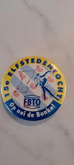 15 de elfstedentocht button, Ophalen of Verzenden, Gebruikt, Sport, Button