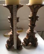 Kandelaars 2 Zwaar met electrische kaarsen, Overige materialen, Gebruikt, Overige kleuren, 25 tot 50 cm