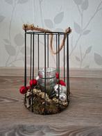 Winterstukje met waxinelichthouder, Huis en Inrichting, Woonaccessoires | Kandelaars en Kaarsen, Zwart, Ophalen of Verzenden, Zo goed als nieuw