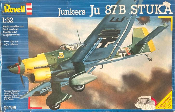 Revell Junkers Ju 87B Stuka 1/32, Hobby en Vrije tijd, Modelbouw | Vliegtuigen en Helikopters, Nieuw, Revell, Ophalen of Verzenden