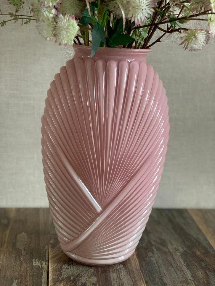 Mooie glazen anchor hocking vaas/vintage glazen ananas vazen, Huis en Inrichting, Woonaccessoires | Vazen, Gebruikt, Ophalen of Verzenden