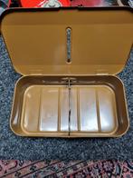 Mooie bruine vintage schoenenpoetsdoos van Brabantia, Ophalen of Verzenden