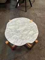 Witte Bijzet Tafel, Ophalen, Zo goed als nieuw, Hout, Minder dan 55 cm