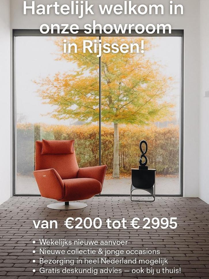 Veel voorraad mooie relax- en staopfauteuils voor elk budget, Huis en Inrichting, Fauteuils, Zo goed als nieuw, Leer, Stof, 50 tot 75 cm