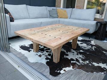 Salontafel industrieel teak 122x81x41 beschikbaar voor biedingen