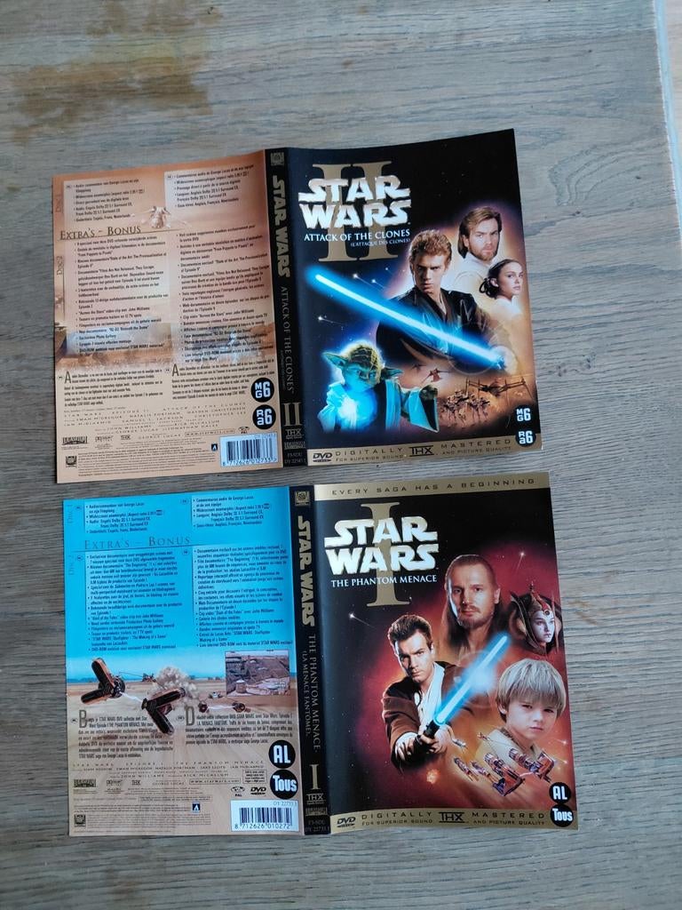 Dvd covers van Star Wars Episode 1 en 2., Ophalen of Verzenden, Zo goed als nieuw, Film, Foto of Kaart