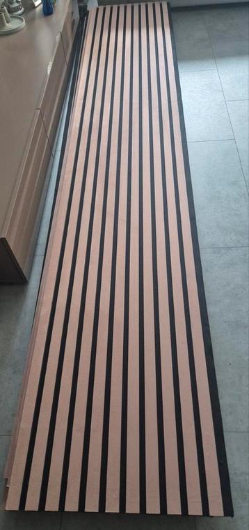 Akoestisch Wandpaneel 50x 280cm - Leer - Lichtgrijs beschikbaar voor biedingen