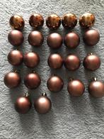22 bruine mini kerstballen, Ophalen of Verzenden, Gebruikt