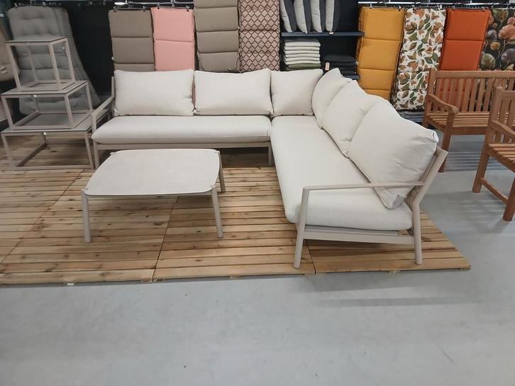 Luxe Tuinset - Champagne & Antraciet - Incl. Tafel & Garanti, Tuin en Terras, Tuinsets en Loungesets, Nieuw, Tuinset, Kunststof