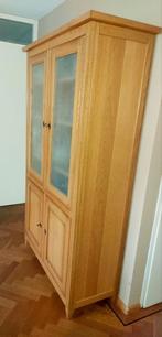 Modern houten vitrinekast, Huis en Inrichting, Kasten | Vitrinekasten, 50 tot 100 cm, Met deur(en), 25 tot 50 cm, Modern/ landelijk