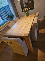 Eetkamertafel met 5 luxe eetkamerstoelen, Huis en Inrichting, Complete eetkamers, Ophalen, Zo goed als nieuw, 4 tot 6 stoelen