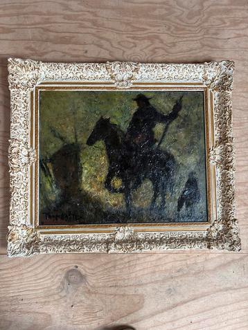 Schilderij: Ruiter te paard toon koster beschikbaar voor biedingen