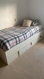 Bed 90/200 verstelbare lattenbodem / lades GRATIS, Ophalen, 90 cm, Eenpersoons, Wit