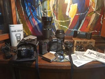 Fotocamera: Nikon AF F-801 + micro macro zoom lightspeed etc beschikbaar voor biedingen