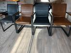 Eetkamerstoelen, Huis en Inrichting, Stoelen, Ophalen, Bruin, Leer, Zo goed als nieuw