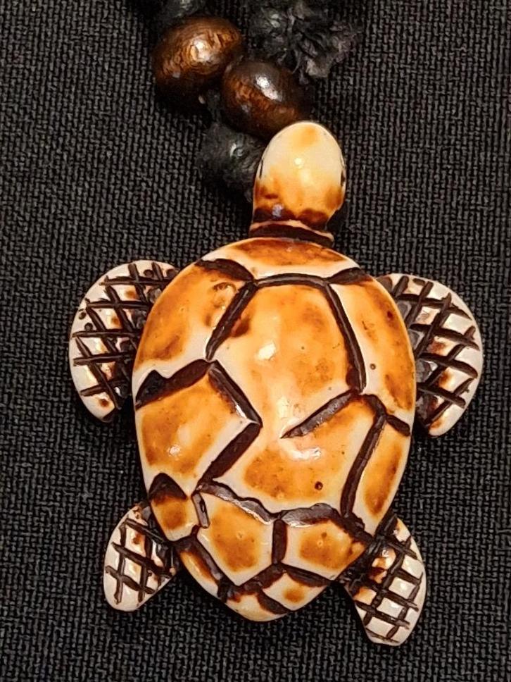 Hanger schildpad nr. 01, Sieraden, Tassen en Uiterlijk, Kettinghangers, Nieuw, Overige materialen, Bruin, Ophalen of Verzenden