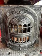 Antieke gietijzeren haard kachel vh merk Mars, Ophalen, Gebruikt, Inbouwhaard, Houthaard