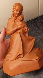Terracotta Maria met Kind Religieus Beeld, Antiek en Kunst, Antiek | Religie, Ophalen of Verzenden