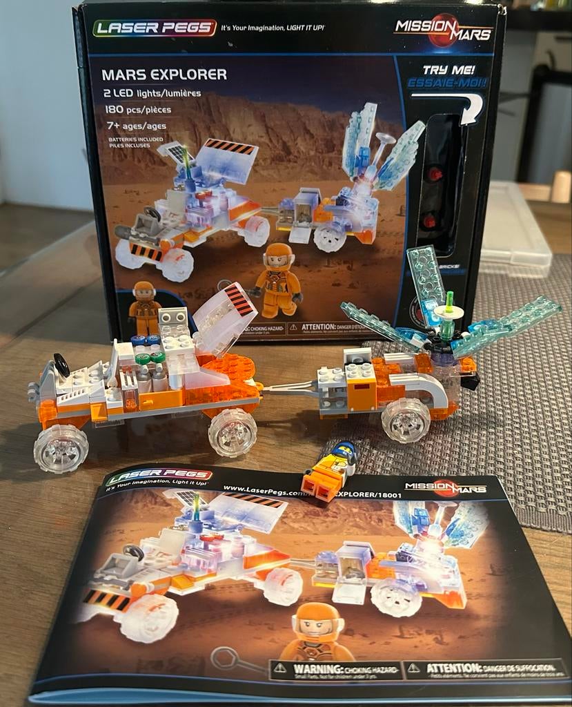 Laser Pegs Mission Mars Explorer - Complete Set, Ophalen of Verzenden, Zo goed als nieuw, Complete set, Lego