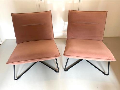 2 Fauteuils - So True by Troubadour – velvet oudroze, Huis en Inrichting, Fauteuils, Gebruikt, Stof, 75 tot 100 cm, 75 tot 100 cm
