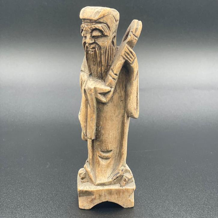 Handgesneden houten beeldje – 15 cm, Antiek en Kunst, Antiek | Religie, Ophalen of Verzenden