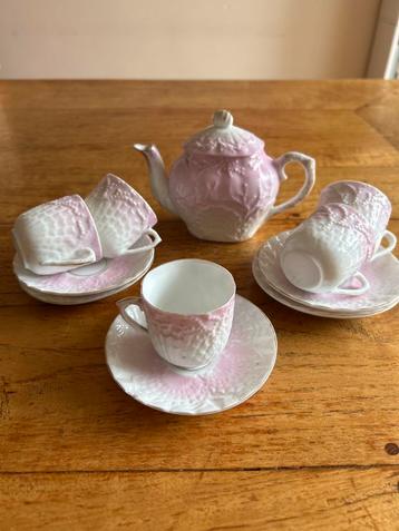 Antiek Porseleinen Koffieserviesje 7-delig beschikbaar voor biedingen