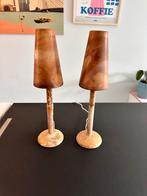 2 albast (alabasten) lampen. Handgemaakt in Nederland, Huis en Inrichting, Minder dan 50 cm, Overige materialen, Ophalen of Verzenden