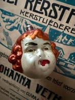 Antieke kerstbal kop van een meisje, Verzenden, Gebruikt