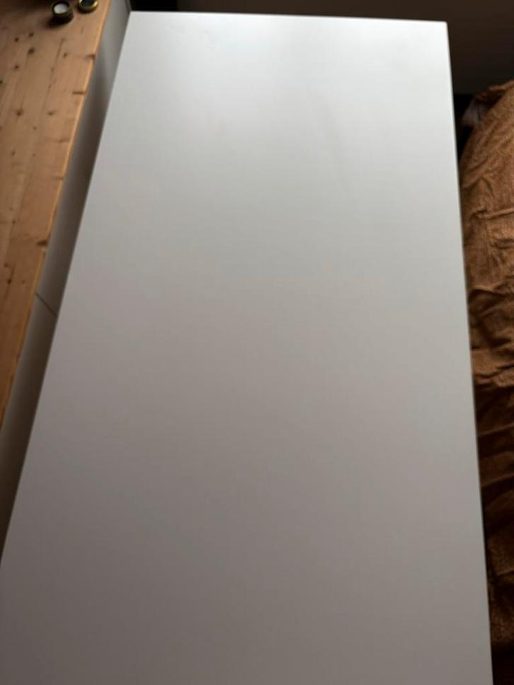 Verstelbaar Bureau  Ikea Galant wit 160 x 80, Huis en Inrichting, Bureaus, Gebruikt, Bureau, In hoogte verstelbaar, Ophalen