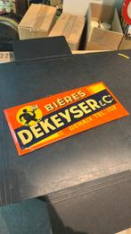 Zeldzaam blikken bordje Bieren Dekeyser Ronse 1937, Ophalen of Verzenden, Zo goed als nieuw, Reclamebord