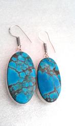 Turkoois oorbellen, Sieraden, Tassen en Uiterlijk, Oorbellen, Hangers, Nieuw, Met edelsteen, Zilver