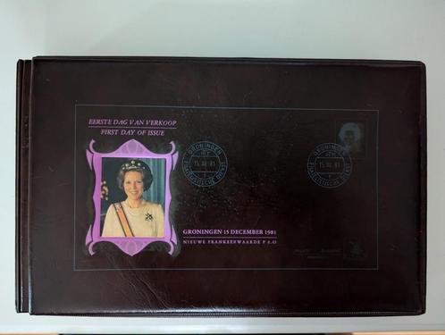 Luxe postzegelalbum – 23 Eerste Dag Enveloppen – Beatrix, Postzegels en Munten, Postzegels | Nederland, Ophalen of Verzenden