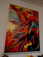 Kleurrijk Schilderij van een Paard, Antiek en Kunst, Ophalen of Verzenden