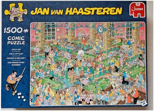 Jan van Haasteren - Krijt Op Tijd  - (1500 stuks), Hobby en Vrije tijd, Denksport en Puzzels, Zo goed als nieuw, Legpuzzel, 500 t/m 1500 stukjes