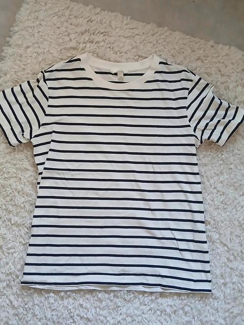 H&M t-shirt S gestreept, Kleding | Dames, T-shirts, Nieuw, Wit, Korte mouw, Ophalen of Verzenden