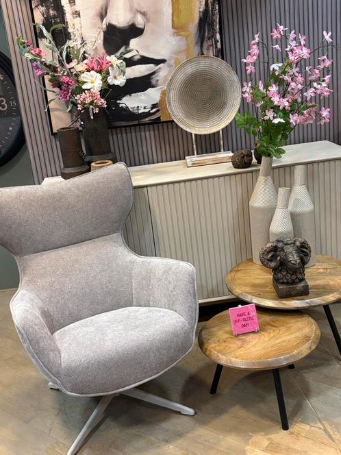 Gave fauteuil / taupe / lichte voet / beige / relax stoel, Huis en Inrichting, Fauteuils, Nieuw, Stof, Ophalen of Verzenden