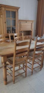 Complete houten eethoek (tafels + 4 stoelen), Ophalen, Gebruikt