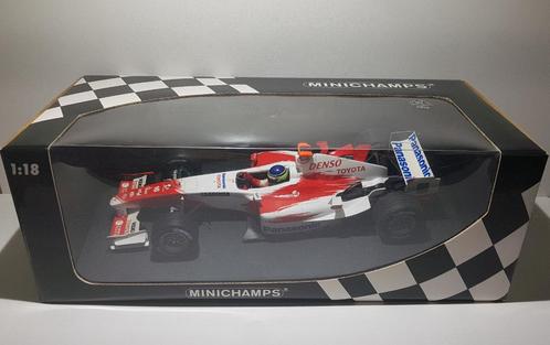 F1 Toyota TF104 Cristiano Monteiro da Matta met OVP 1/18, Hobby en Vrije tijd, Modelauto's | 1:18, Zo goed als nieuw, Auto, MiniChamps