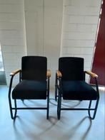 2 fauteuils buisstoelen ‘olifanten’, antieke kapperstoelen, Minder dan 75 cm, Ophalen of Verzenden, Metaal, Zo goed als nieuw