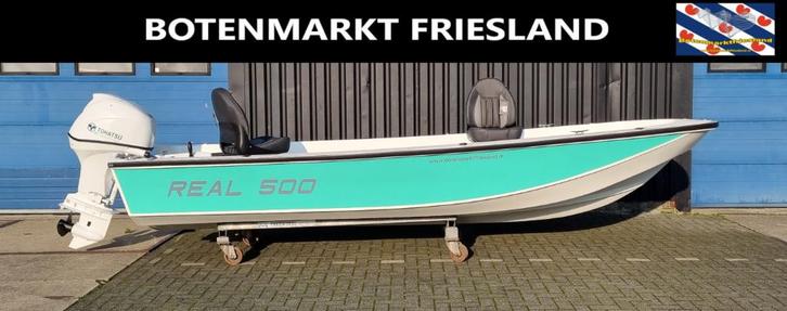 visboot Real 500 nieuw in Nederland!!, Watersport en Boten, Vis- en Consoleboten, Nieuw, 50 tot 70 pk, 3 tot 6 meter, Benzine