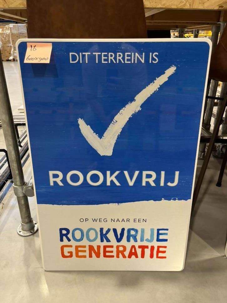Rookvrije Generatie bord - 600x900mm - aluminium - 2 stuks, Huis en Inrichting, Overige Huis en Inrichting, Zo goed als nieuw