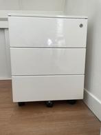 Ladekast Voor Bureau Wit, metaal op wielen, Huis en Inrichting, Bureaus, Ophalen, Gebruikt, Bureau
