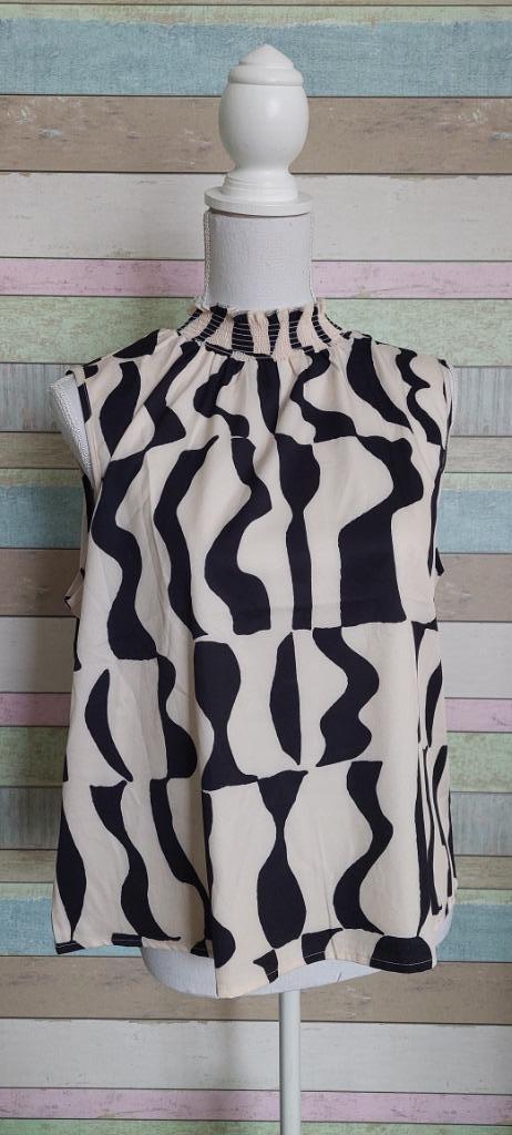 Top: Top met hoge col – Shein, maat XL/44, Kleding | Dames, Tops, Zo goed als nieuw, Maat 42/44 (L), Zonder mouw, Ophalen of Verzenden