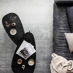 Triangel/organische bijzettafel WOOOD zwart, Ophalen, Minder dan 45 cm, Rond, Zo goed als nieuw